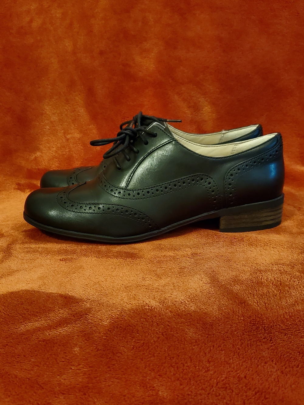 Black Leather Oxford Lace-Up Loafers